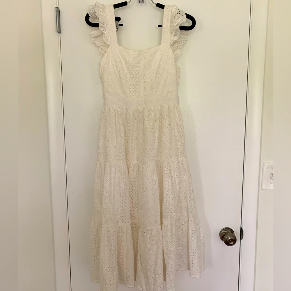 White lace midi dress. New with tags. Two Sisters Label.
